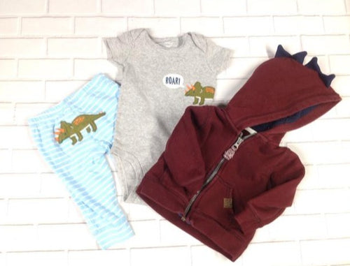 Carters Burgondy 3 PC Outfit