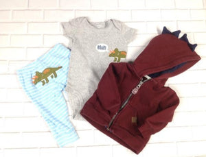 Carters Burgondy 3 PC Outfit