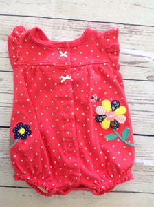 Carters Coral & White One Piece