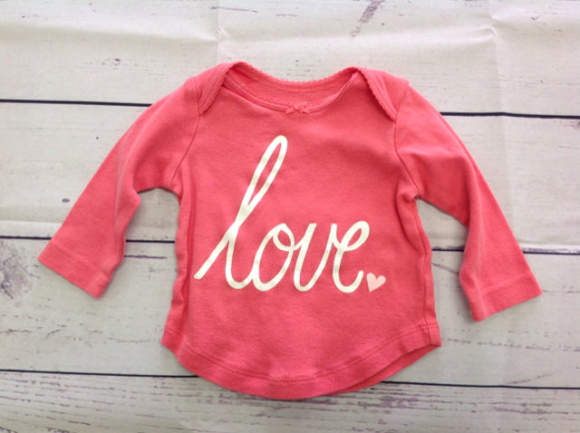 Carters Coral & White Top