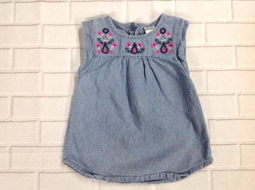 Carters Denim Print Top