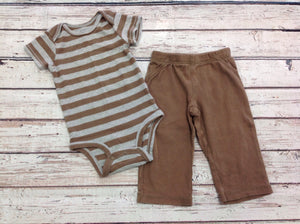 Carters GRAY & BROWN 2 PC Outfit