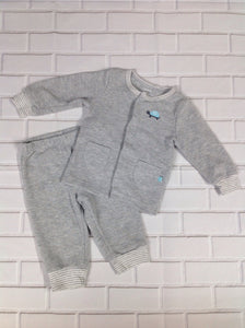 Carters Gray & Baby Blue 2 PC Outfit