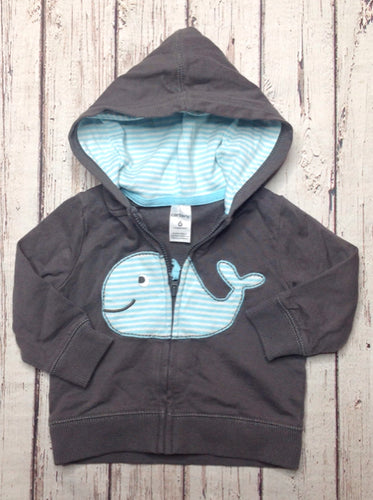 Carters Gray & Baby Blue Top