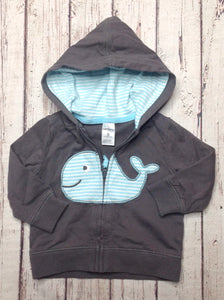 Carters Gray & Baby Blue Top