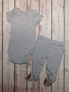 Carters Gray & Blue 2 PC Outfit