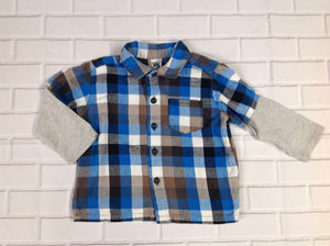 Carters Gray & Blue Top