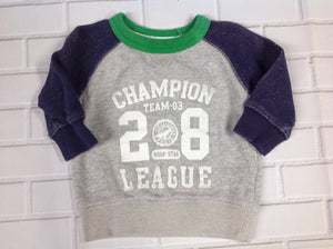 Carters Gray & Blue WORDS Top