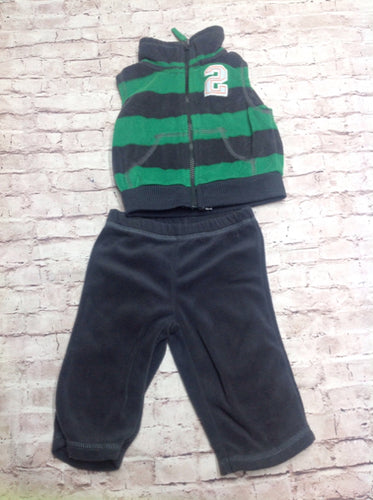 Carters Gray & Green 2 PC Outfit
