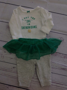 Carters Gray & Green 3 PC Outfit