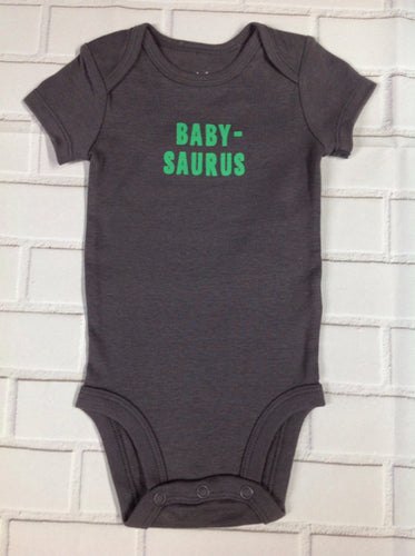 Carters Gray & Green Onesie
