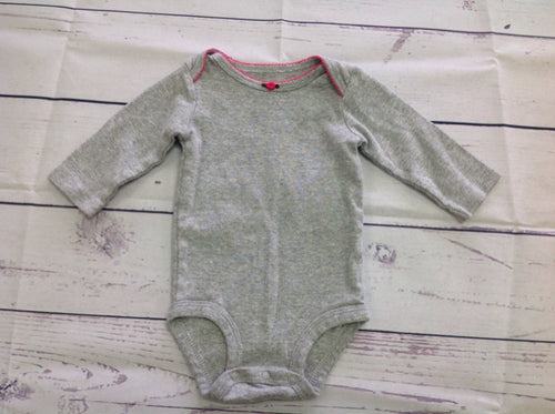 Carters Gray & Pink Onesie