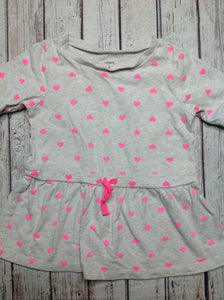 Carters Gray & Pink Top