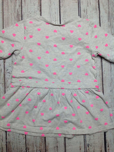 Carters Gray & Pink Top
