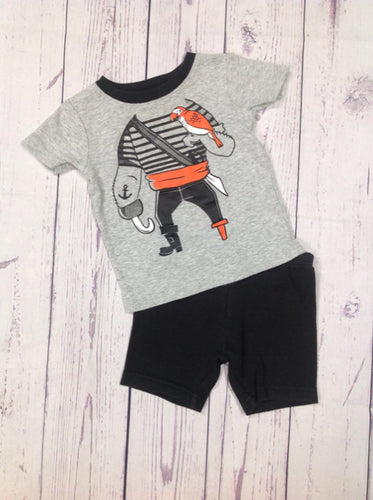 Carters Gray Pirate Ship Pajamas