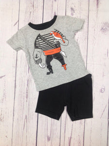 Carters Gray Pirate Ship Pajamas