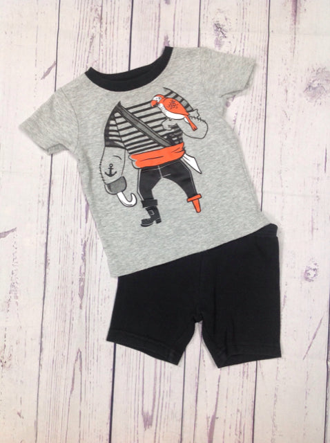 Carters Gray Pirate Ship Pajamas