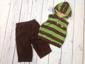 Carters Green & Brown 2 PC Outfit