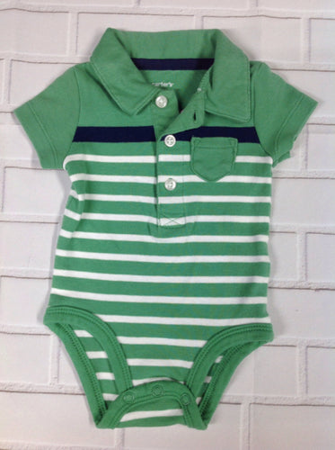 Carters Green & White Top
