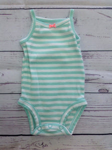Carters Green & White Top