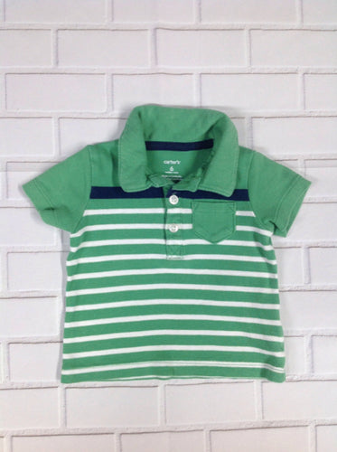 Carters Green & White Top