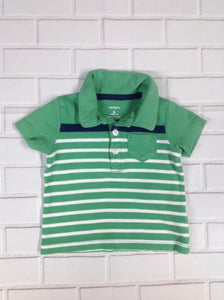 Carters Green & White Top