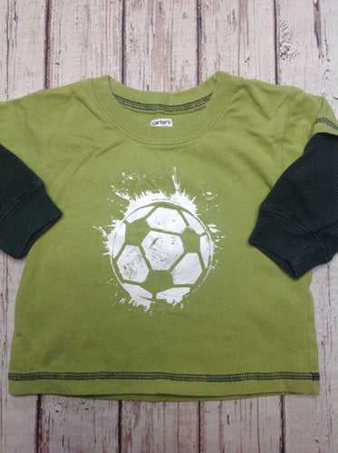 Carters Green & White Top