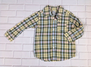 Carters Green & Yellow Plaid Top