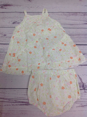 Carters Green Print Dress