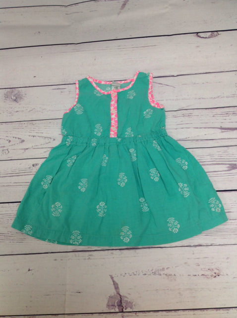 Carters Green Print Dress