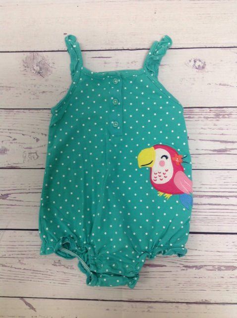 Carters Green Print One Piece