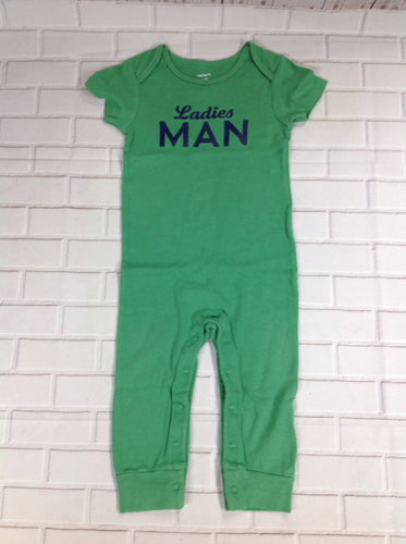 Carters Green Print One Piece