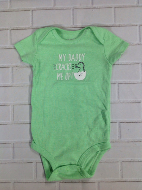 Carters Green Print Onesie