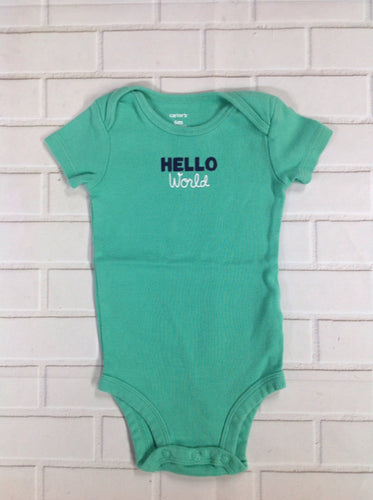 Carters Green Print Onesie