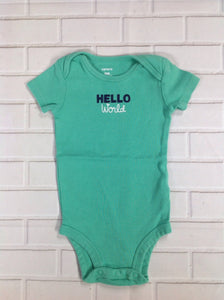 Carters Green Print Onesie