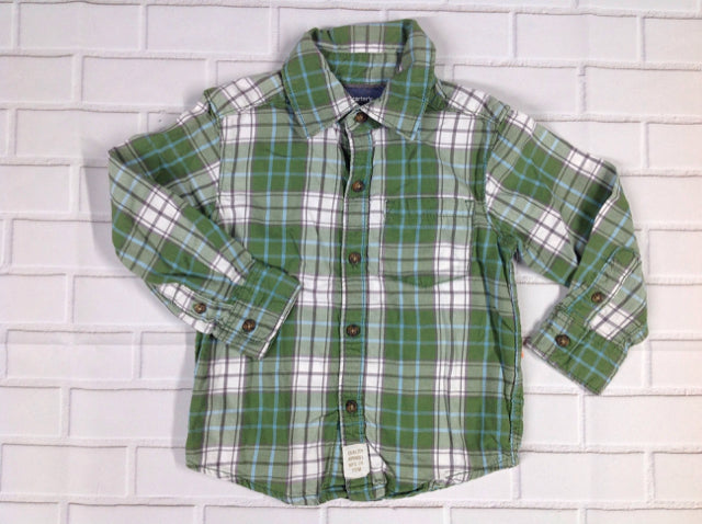 Carters Green Print Top