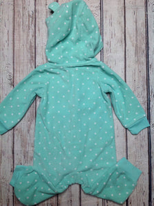 Carters LIGHT GREEN & PINK One Piece With Hoo