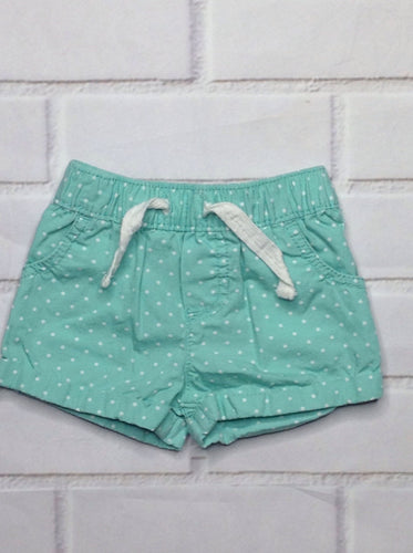 Carters LIGHT GREEN & WHITE Shorts