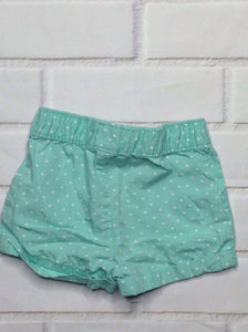 Carters LIGHT GREEN & WHITE Shorts