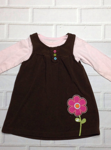 Carters LIGHT PINK & BROWN Dress