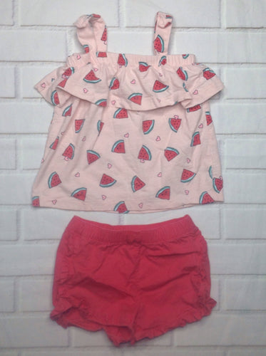 Carters LIGHT PINK & GREEN 2 pc Set