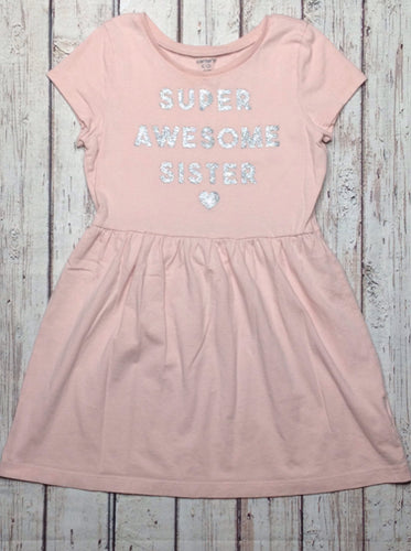 Carters LIGHT PINK & SILVER Dress