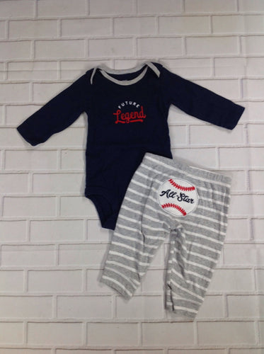 Carters NAVY & GRAY 2 PC Outfit
