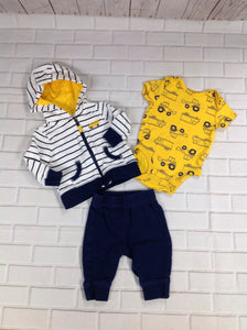 Carters NAVY & YELLOW 3 PC Outfit