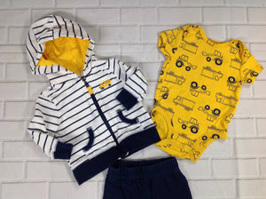 Carters NAVY & YELLOW 3 PC Outfit