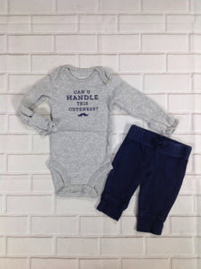 Carters Navy & Gold 2 PC Outfit