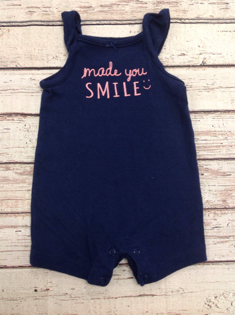 Carters Navy Print One Piece