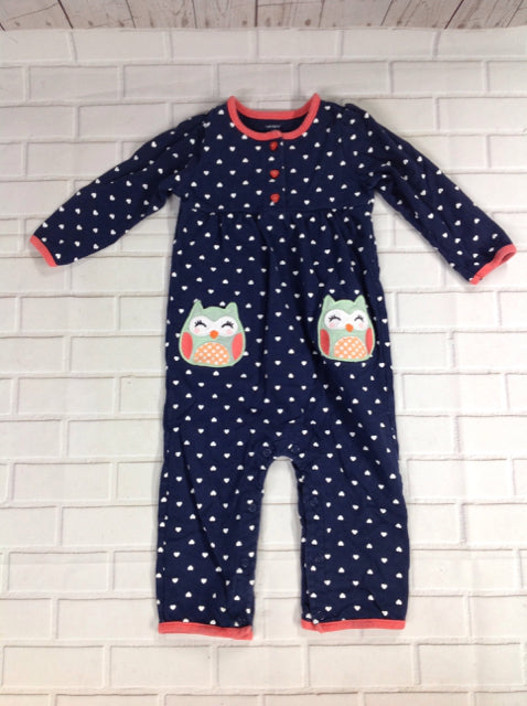 Carters Navy Print One Piece