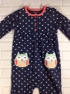 Carters Navy Print One Piece