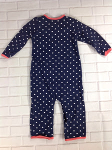 Carters Navy Print One Piece